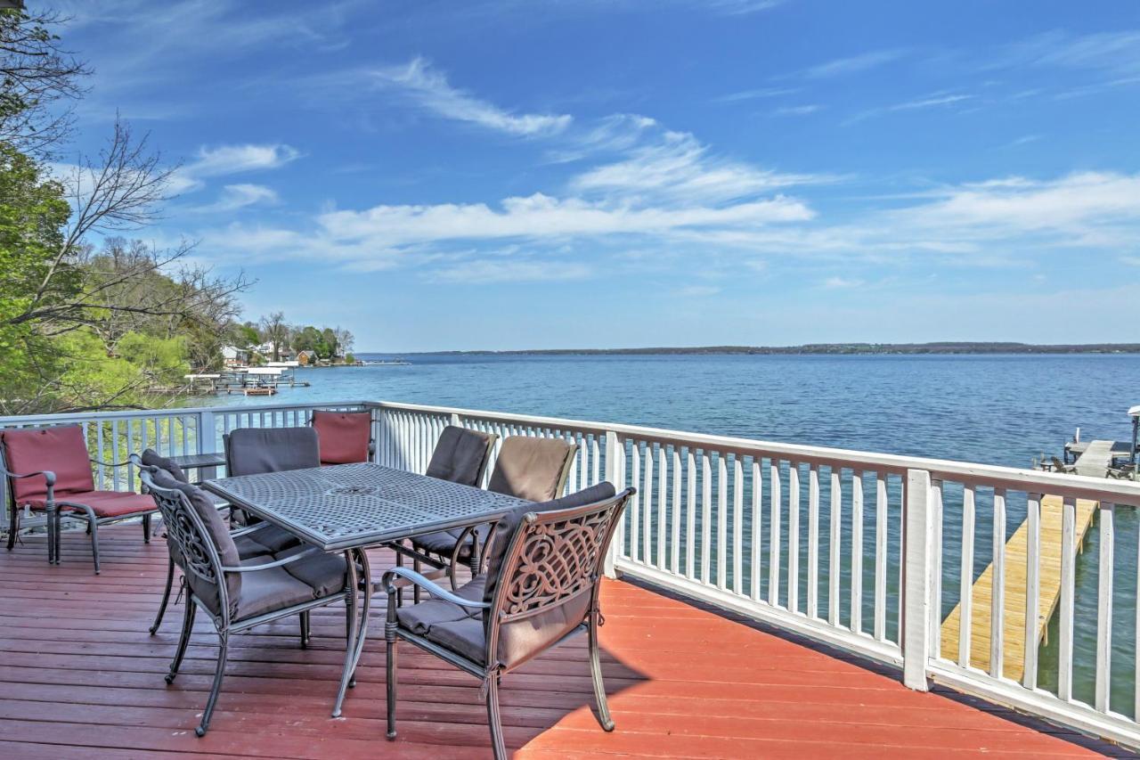 Waterfront Seneca Lake House Fire Pit And Boat Dock Дженива Экстерьер фото